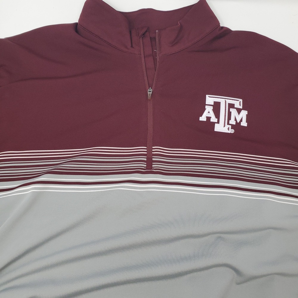 Texas A&M Aggies Pullover Mens 2XL Maroon Gray NCAA Football 104504 Antigua